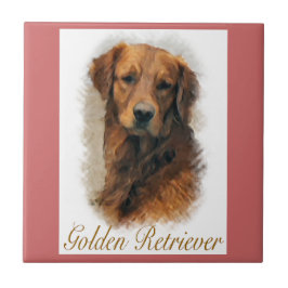Goldene Retriever Kunst Fliese