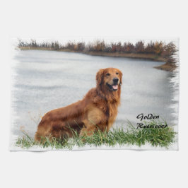 Goldene Retriever Kunst Geschirrtuch