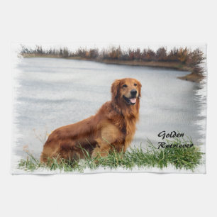 Goldene Retriever Kunst Geschirrtuch