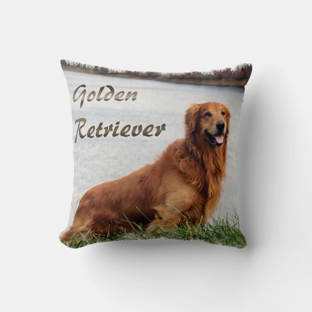 Goldene Retriever Kunst Kissen (Vorderseite)
