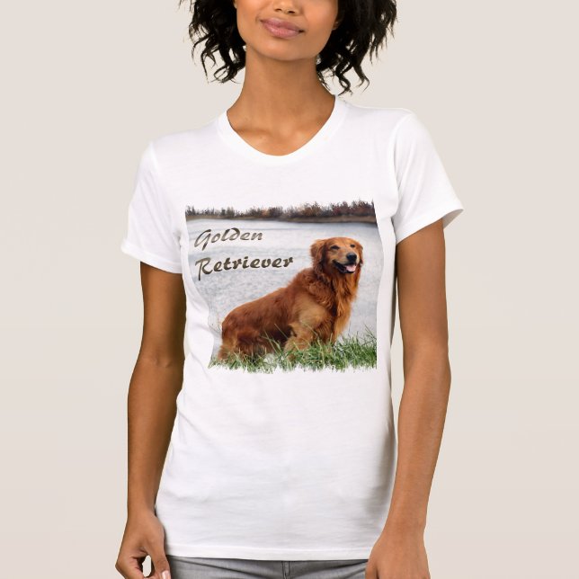 Goldene Retriever Kunst T-Shirt (Vorderseite)