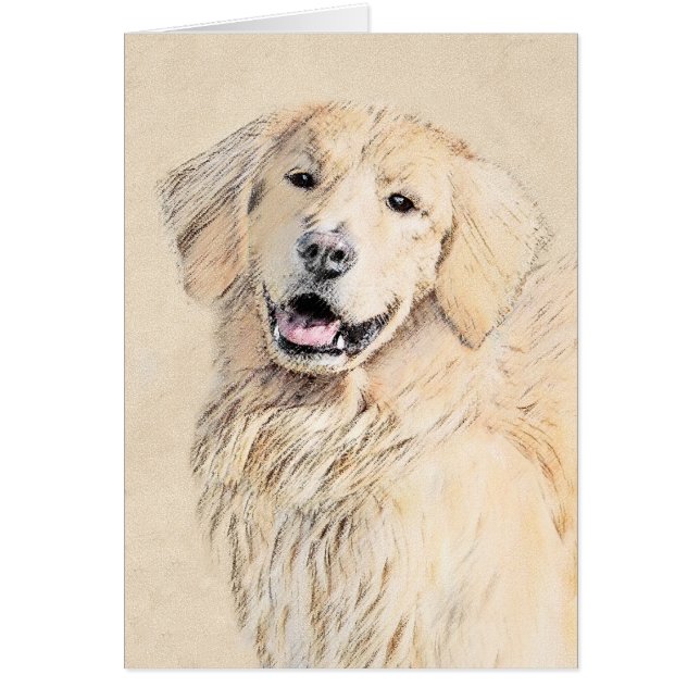 Goldene Retriever Malerei - Niedliche Original Dog (Vorne)