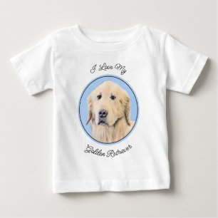 Goldene Retriever Malerei - Niedliche Original Dog Baby T-shirt