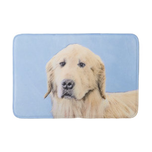 Goldene Retriever Malerei - Niedliche Original Dog Badematte