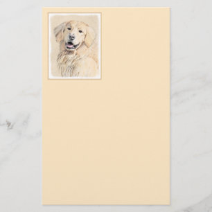 Goldene Retriever Malerei - Niedliche Original Dog Briefpapier