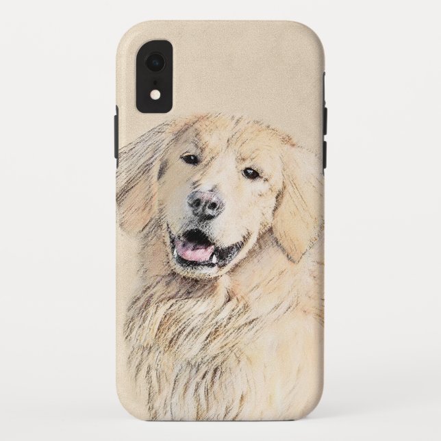 Goldene Retriever Malerei - Niedliche Original Dog Case-Mate iPhone Hülle (Rückseite)