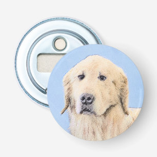 Goldene Retriever Malerei - Niedliche Original Dog Flaschenöffner