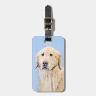 Goldene Retriever Malerei - Niedliche Original Dog Gepäckanhänger