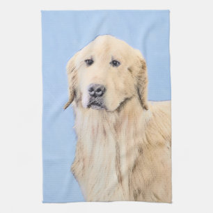Goldene Retriever Malerei - Niedliche Original Dog Geschirrtuch