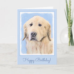 Goldene Retriever Malerei - Niedliche Original Dog Karte