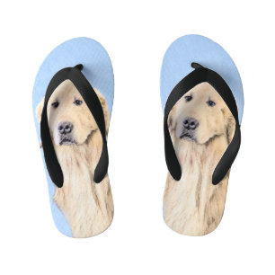 Goldene Retriever Malerei - Niedliche Original Dog Kinderbadesandalen