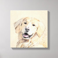 Goldene Retriever Malerei - Niedliche Original Dog