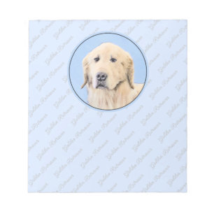 Goldene Retriever Malerei - Niedliche Original Dog Notizblock