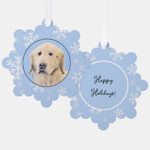 Goldene Retriever Malerei - Niedliche Original Dog Ornament Karte