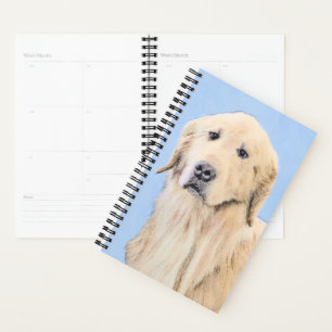 Goldene Retriever Malerei - Niedliche Original Dog Planer