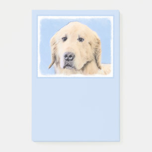 Goldene Retriever Malerei - Niedliche Original Dog Post-it Klebezettel