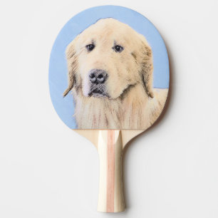 Goldene Retriever Malerei - Niedliche Original Dog Tischtennis Schläger