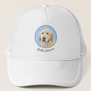 Goldene Retriever Malerei - Niedliche Original Dog Truckerkappe
