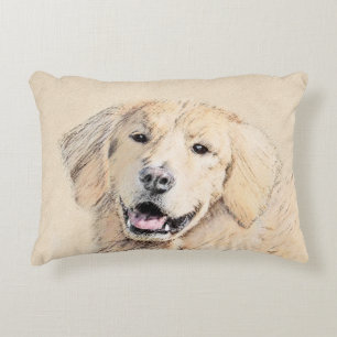 Goldene Retriever Malerei - Niedliche Original Dog Zierkissen
