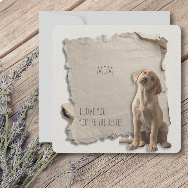 Goldene Retriever-Mama Karte (Mothers Day is a great time to show mom how special she is, but any day is a day to say I love you!)