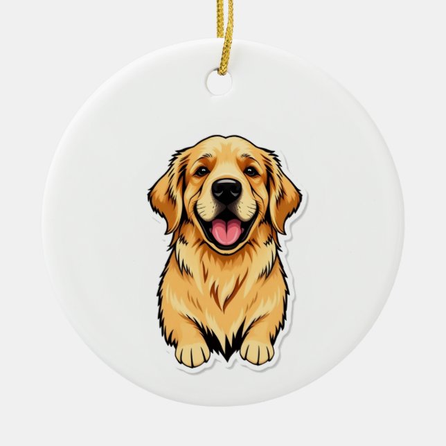 Goldene Retriever Ornament (Vorne)