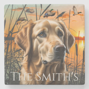 Goldene Retriever Personalisiert Steinuntersetzer