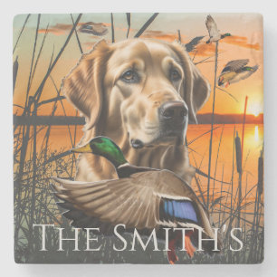 Goldene Retriever Personalisiert Steinuntersetzer