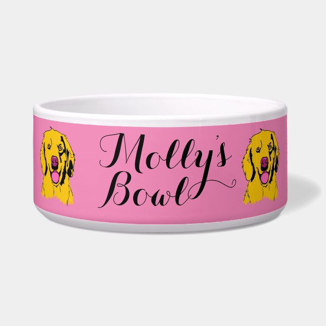 Goldene Retriever Pop Art Napf (Vorderseite)