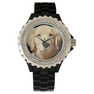 Goldene Retriever-Schließung Armbanduhr