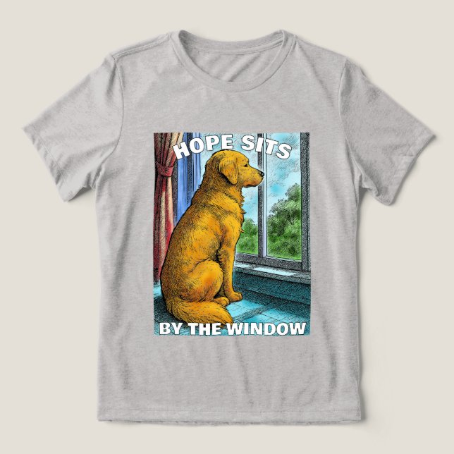 Goldene Retriever Tri-Blend Shirt (Design Vorderseite)