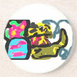 Goldene Retriever und Frühjahr Getränkeuntersetzer