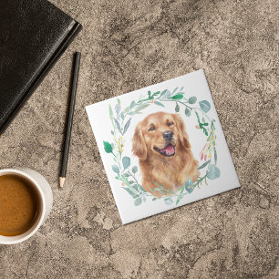 Goldene Retriever Wasserfarbenkrez Fliese