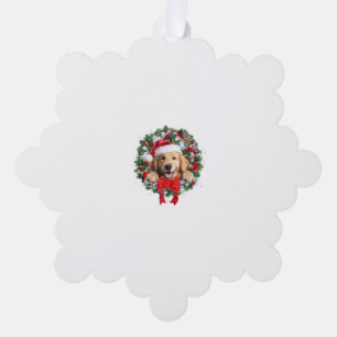 Goldene Retriever Weihnachtsfeier Dekoration Weihn Ornament Karte