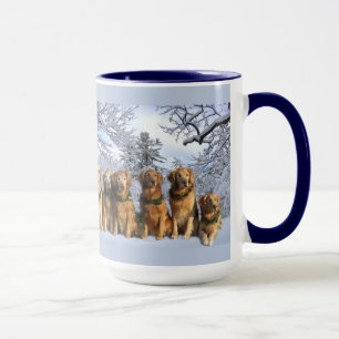 Goldene Retriever Weihnachtsschnee-Tasse Tasse