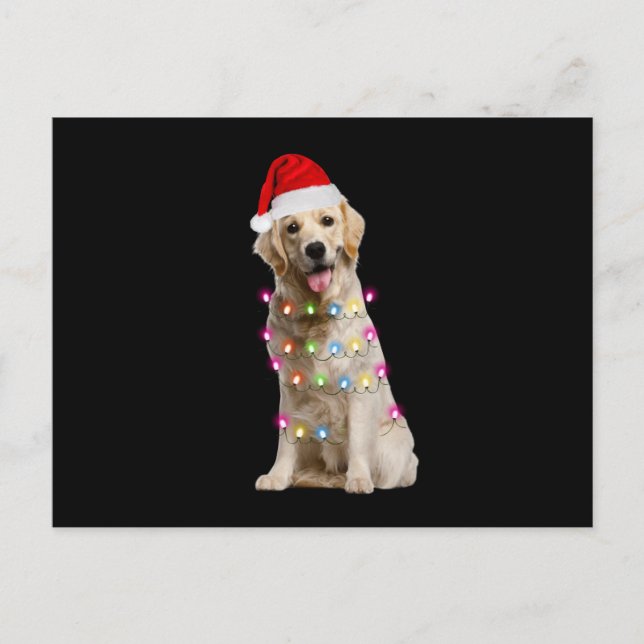 Goldene Retrique mit Weihnachten Postkarte (Vorderseite)