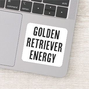Goldene Retroenergie Aufkleber