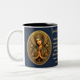 Goldene Reverenz Jungfrau Mary Zweifarbige Tasse