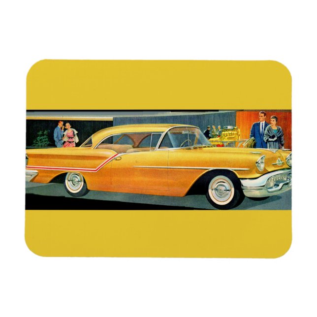 Goldene Rocket 88 Oldsmobile der 1950er Jahre Magnet (Horizontal)
