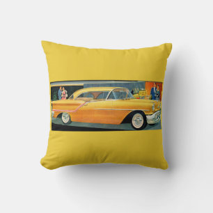 Goldene Rocket 88 - Weltmobildruck der 1950er Jahr Kissen