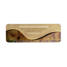 Goldene Rollhügel-Rücksende-Adressetiketten