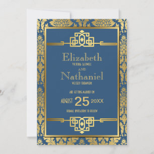 Goldene Romantik der 20er Jahre Art Déco Save the Date
