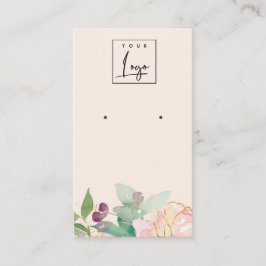 Goldene Rosa Blütenstrophe Visitenkarte