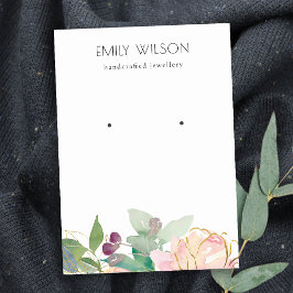 Goldene Rosa Blütenstrophe Visitenkarte