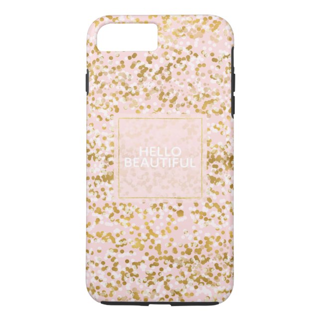 Goldene Rosa Confetti Case-Mate iPhone Hülle (Rückseite)