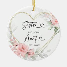 Goldene Rosa Heart Geometric New Age Keramik Ornament