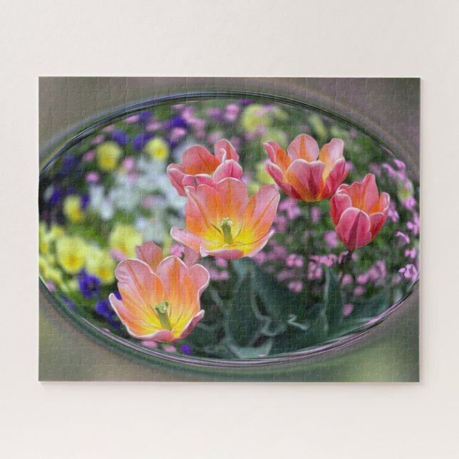 Goldene Rosa Tulpen Puzzle (Horizontal)