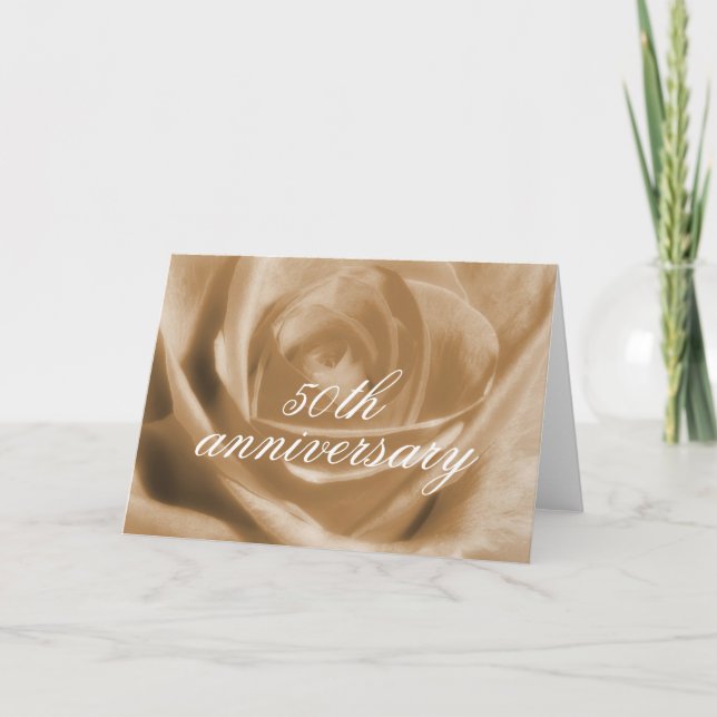 Goldene Rose 50 Jahre Karte (Vorderseite)