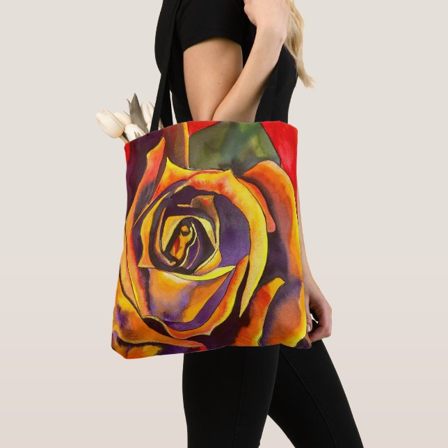 Goldene Rose Aquarellkunst (Von Nahem)