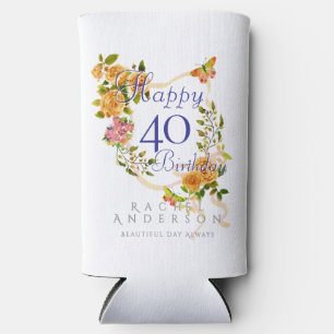 Goldene Rose Band 40. Geburtstag Kühler Selters Dosenkühler