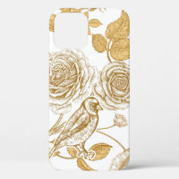Goldene Rose, Blume, Blätter und Beeren von Hunden